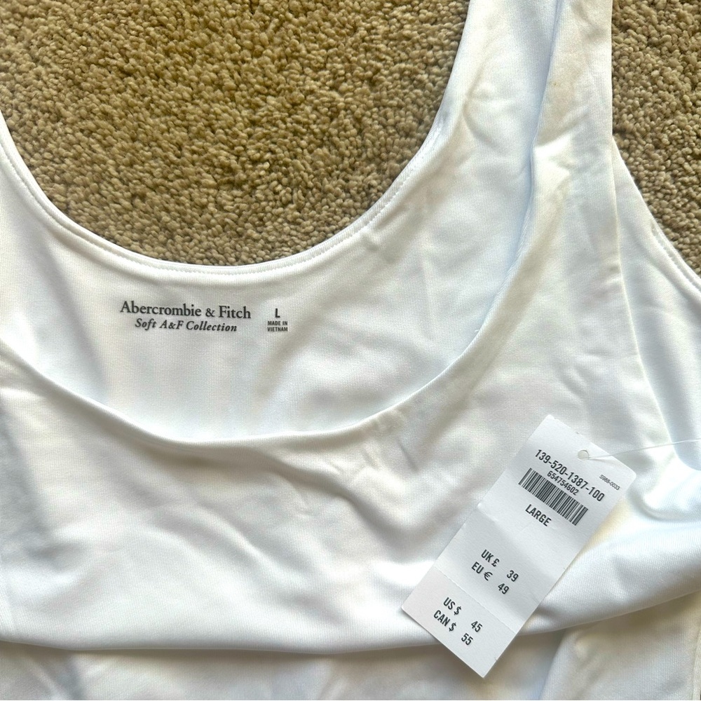 Abercrombie & Fitch white bodysuit - soft collection - Large